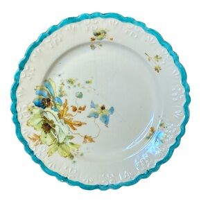 Vintage Hand-Painted Bavarian Porcelain Plate Cottagecore Farmhouse Dining